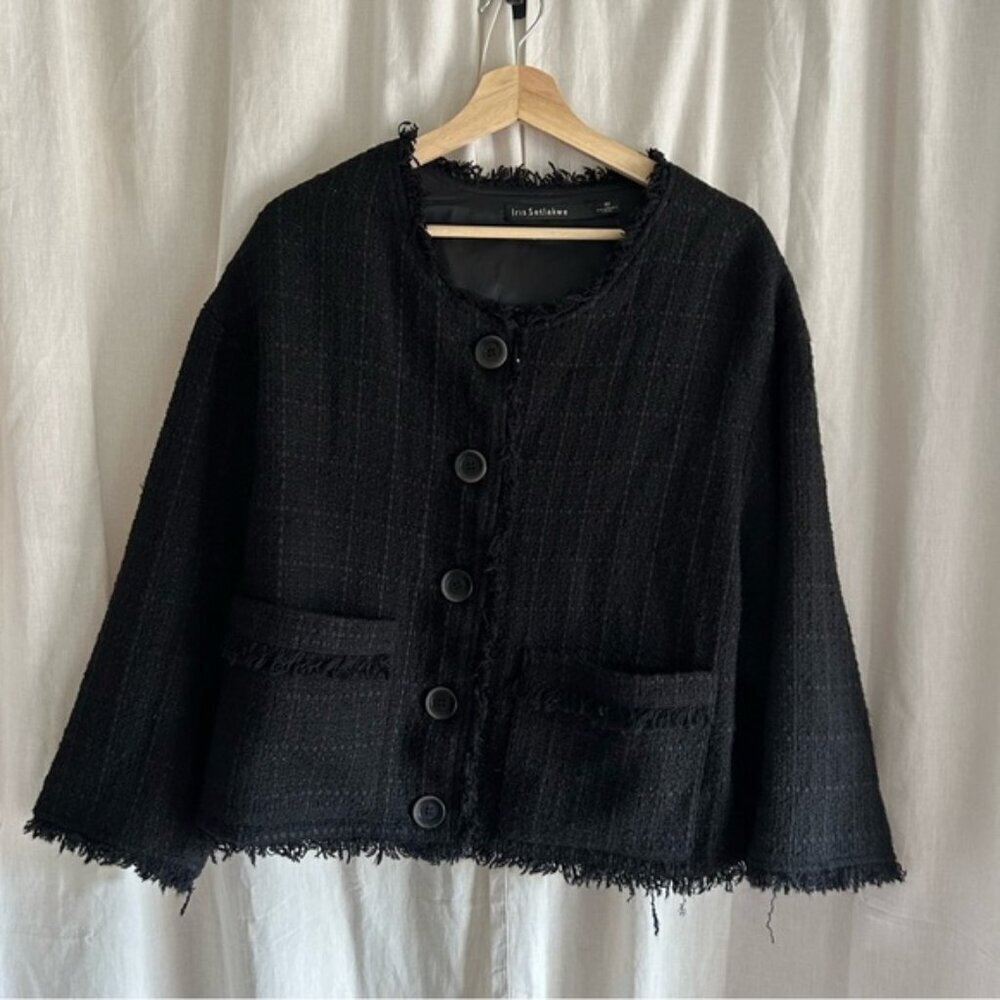 Iris Setlakwe Tweed Black Blazer 12
